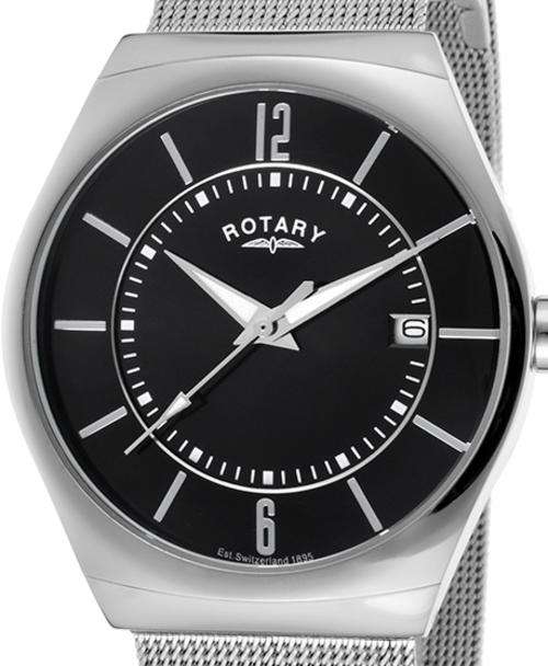 Authentic ROTARY Stainless Steel Mesh Band Mens Watch