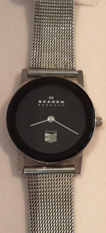 Authentic SKAGEN Denmark Ultra Slim Chevron Logo Ladies Watch