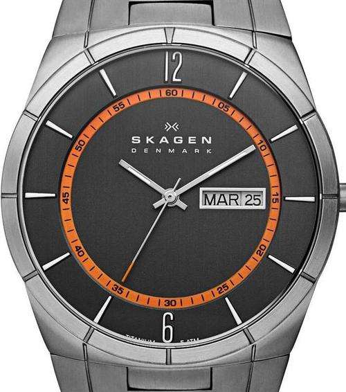 Authentic SKAGEN Denmark Solid Titanium Mens Watch