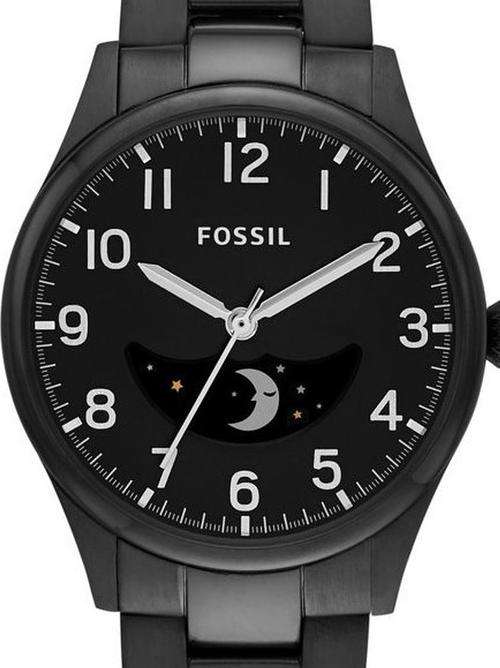 Authentic FOSSIL Agent Moon Phase Stainless Steel Mens Watch
