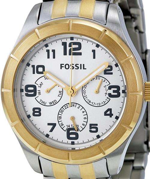 Authentic FOSSIL Two Tone Stainless Steel Multifunction Mens Watch