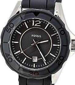 Authentic FOSSIL Riley Grey Silicone Ladies Watch