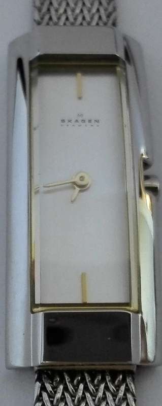 Authentic SKAGEN Denmark Two Tone Mesh Band Ladies Watch