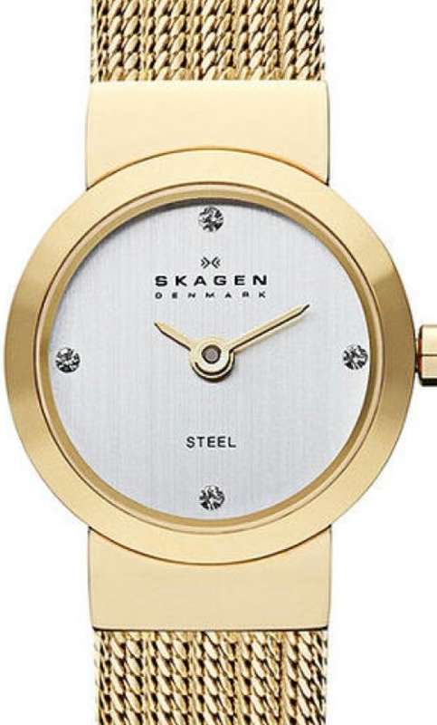 Authentic SKAGEN Denmark Ultra Slim Crystal Accented Ladies Watch