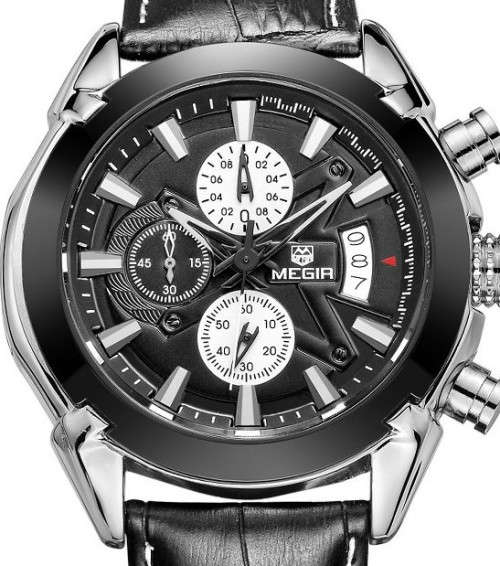 Megir Leather Chronograph Men's Watch | Two Options