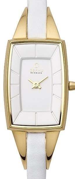 Authentic OBAKU Denmark White Leather Ladies Watch