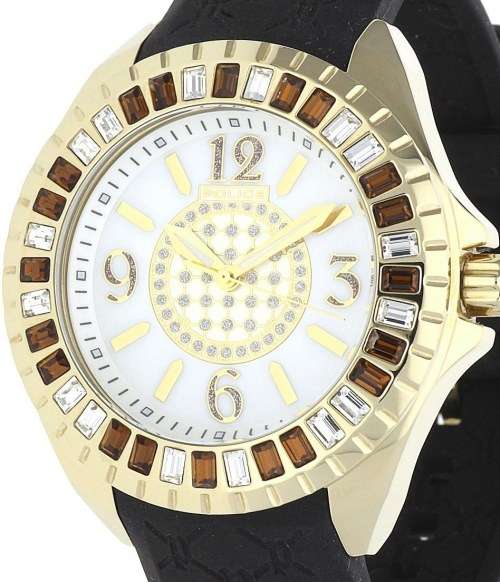 Authentic POLICE Jade Crystal Accented Ladies Watch