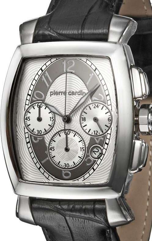 Authentic PIERRE CARDIN Tonneau Chronograph Mens Watch