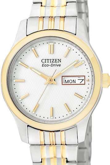 Authentic CITIZEN Eco Drive Two Tone Stainless Steel Ladies Watch