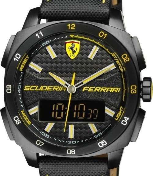 Authentic SCUDERIA FERRARI by MOVADO Aero Evo Analogue/Digital Chronograph Mens Watch