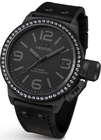 Authentic TW STEEL Canteen Swarovski Crystal Accented Oversized Ladies Watch