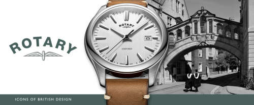 ROTARY Rose Gold Stainless Steel Mens Watch