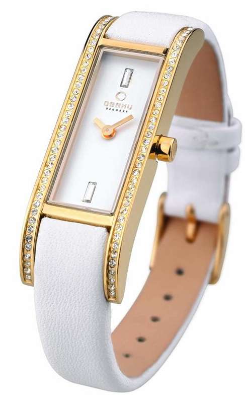 Authentic OBAKU Denmark Crystal Accented Ladies Watch