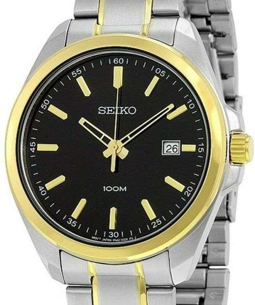 Authentic SEIKO Two Tone Stainless Steel Mens Watch