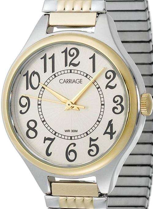 Authentic CARRIAGE by TIMEX Two Tone Stainless Steel Ladies Watch