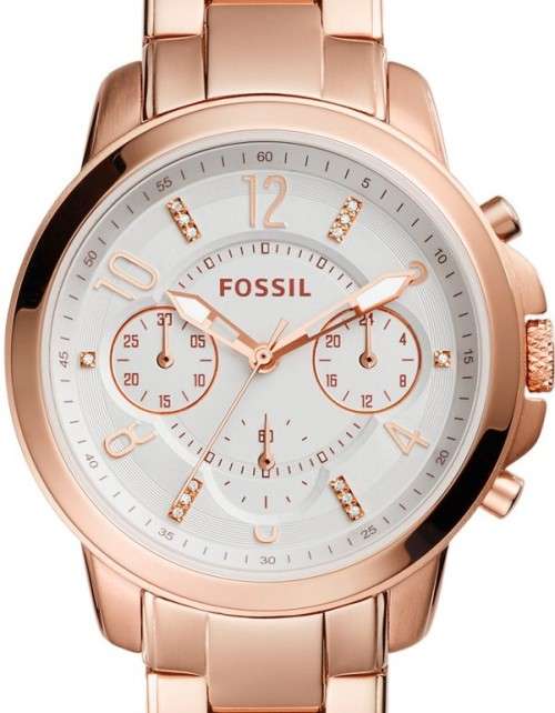 Authentic FOSSIL Jacqueline Rose Gold Chronograph Ladies Watch
