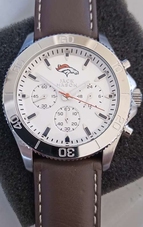 Authentic JACK MASON Denver Broncos Chronograph Mens Watch