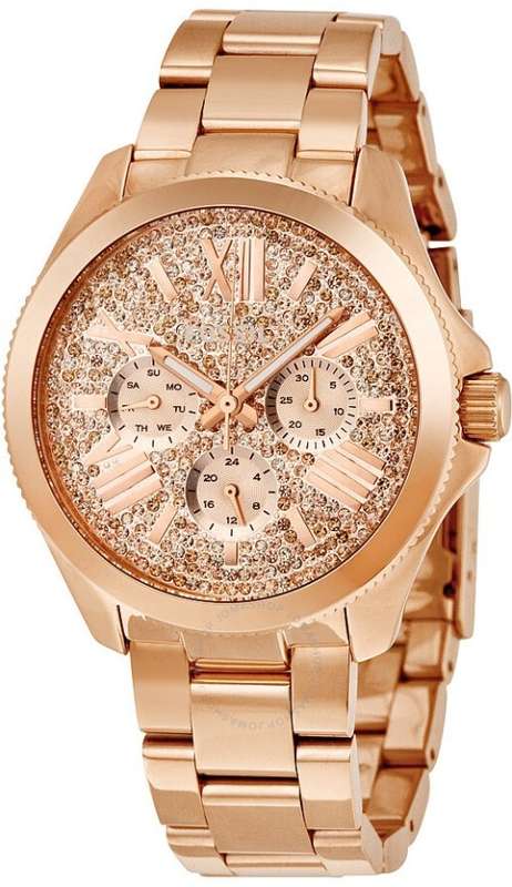 Authentic FOSSIL Cecile Crystal Accented Rose Gold Multifunction Ladies Watch
