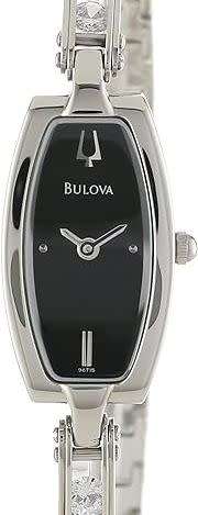 Authentic BULOVA Crystal Accented Stainless Steel Ladies Watch