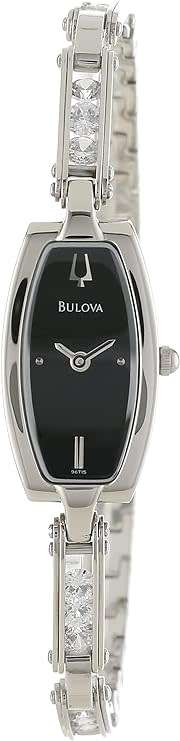 Authentic BULOVA Crystal Accented Stainless Steel Ladies Watch