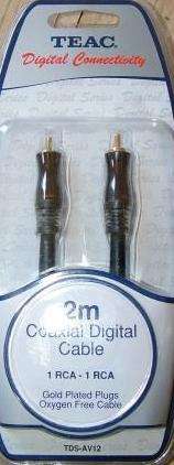 TEAC 2m coaxial cable - gold plated