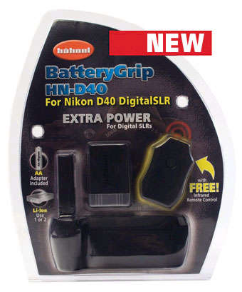 HAHNEL battery grip + remote control for Nikon D40