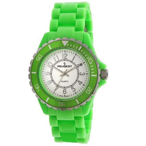 PEUGEOT Green Acrylic quartz watch