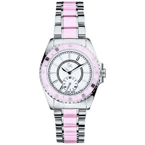 GUESS COLLECTION (Gc) Swiss Made Pink Ceramic Ladies Watch