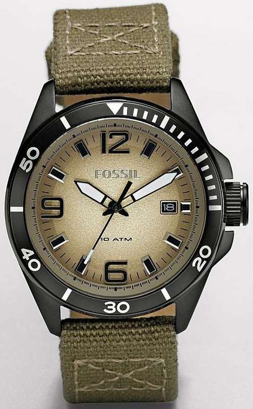 FOSSIL Trend Ion-plated Canvas Strap mens watch