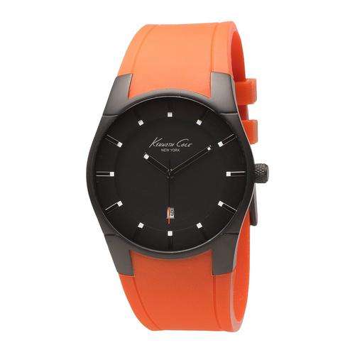 KENNETH COLE NEW YORK Ion-Plated Orange Strap Watch