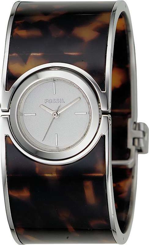 FOSSIL Tortoise Enamel Adjustable Bangle Ladies Watch