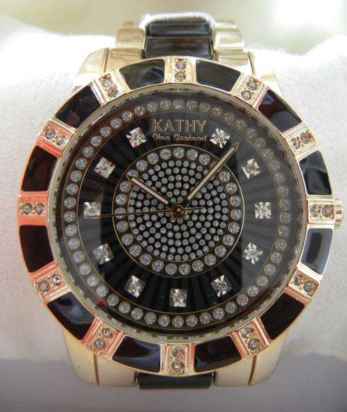 KATHY VAN ZEELAND Crystal Accented Ladies Watch