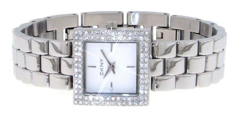 DKNY Crystal Studded Ladies Bracelet Watch