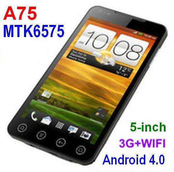 5.0" Android 4.0 Smart Phone - WIFI GPS 3G WCDMA Phone 2-SIM 2-Cam Bluetooth Media Player PC Tablet