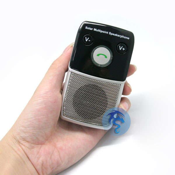 Bluetooth Multipoint Speakerphone Handsfree Car Kit Solar Power for SmartPhone Smart Phone