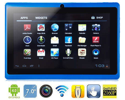 DOUBLE CAM MID PCTablet - 7 Inch Android 4.0 - 512MB RAM - 4GB built-in memory ~Color BLUE