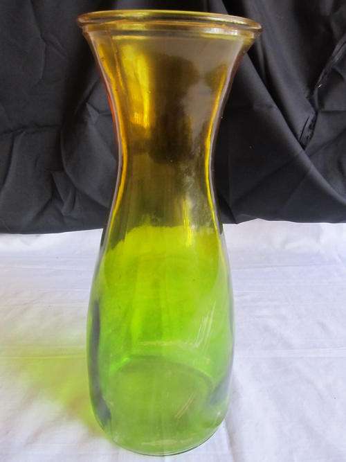 MULTI- COLOURED GLASS CARAFE
