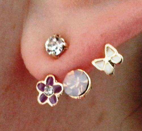 Summer ear cuffs - Burgandy