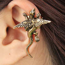 Crawling Dragon wrap around earring / ear cuff