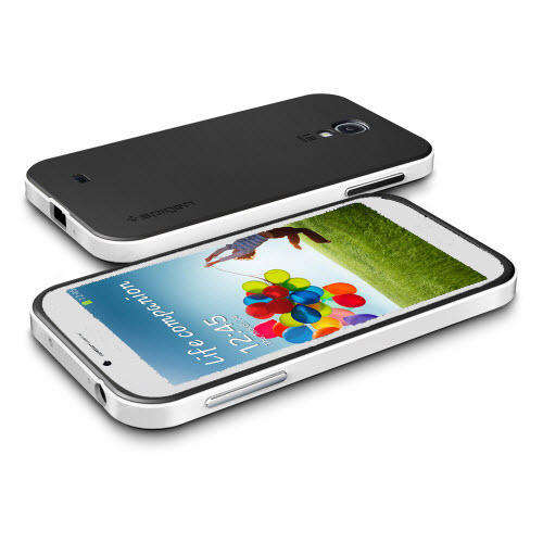 #WHITE# Spigen Neo Hybrid shock proof cover for SAMSUNG Galaxy S4 with screen protector