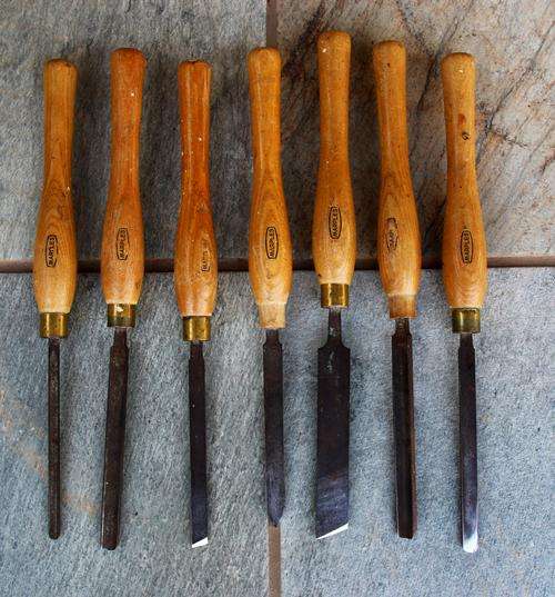 Vintage Marples Wood Turning Chisel Set of 7