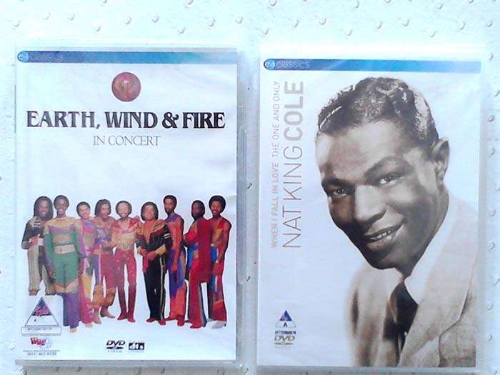 2 New DVDs - Nat king Cole, Earth wind & fire