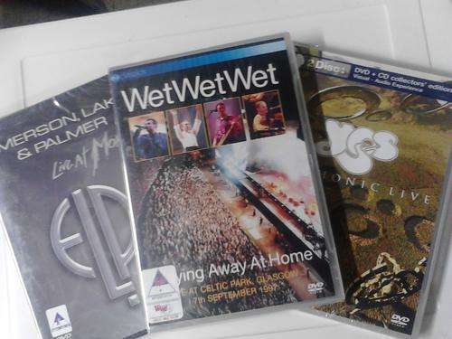 3 New Music DVDs +1 CD: Wet wet wet, yes symphonic live, Emmerson, Lake an Plamer