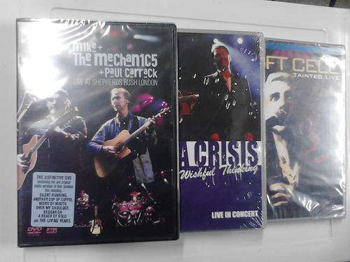 3 New Music DVDs,Soft Cell, china Crisis, Mike and the Mechanics+ Paul Carrack
