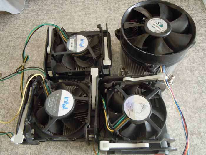 4 heatsink and fans for 775 and 478 - see pics