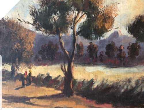 FRAMED SA ARTIST GEORGE RAMAGAGA OIL ON BOARD 50 ×61( WITHOUT FRAME)