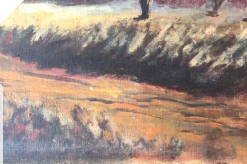 FRAMED SA ARTIST GEORGE RAMAGAGA OIL ON BOARD 50 ×61( WITHOUT FRAME)