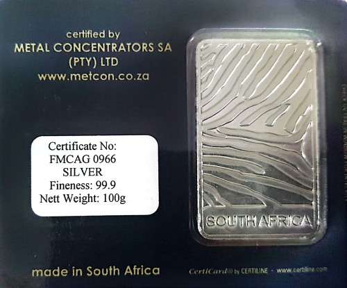 100 gram Silver bar