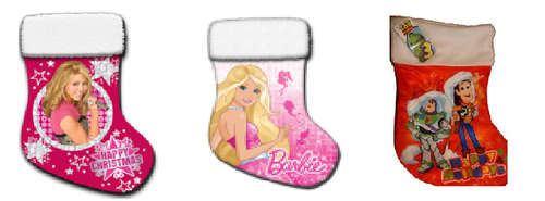 christmas stocking sock hannah montana barbie toy story 3
