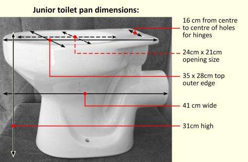 Ceramic junior toilet pan for nursery schools